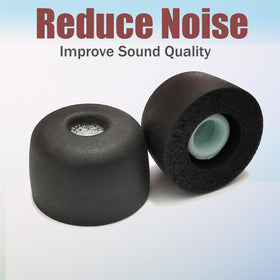 Luckvan memory foam ear tips anti-slip design stays in place during workouts.
