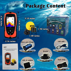 LUCKY fish finder used from shore showing versatile fishing situations