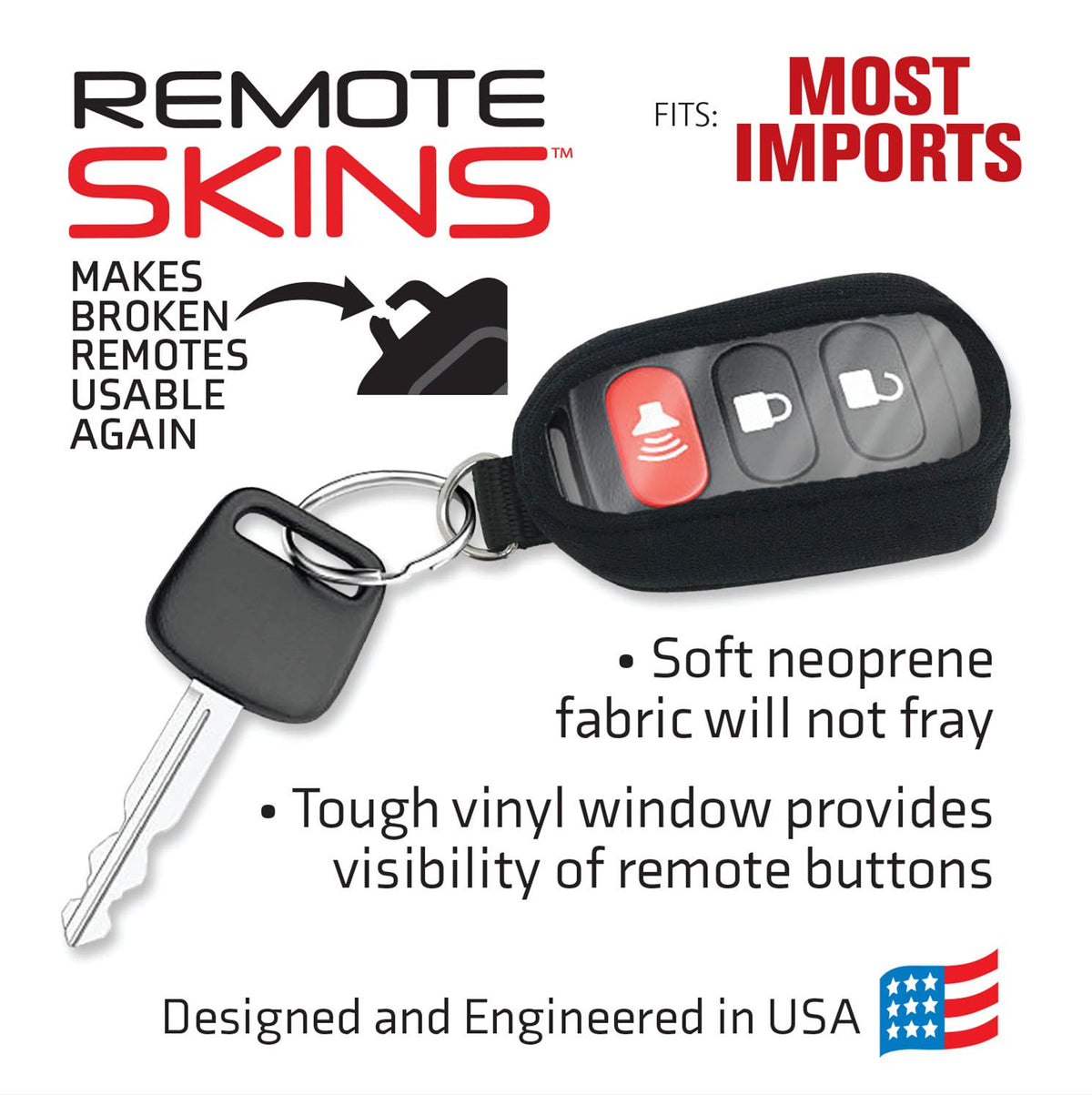 Lucky Line remote skin in a pocket demonstrating easy carry and quick access