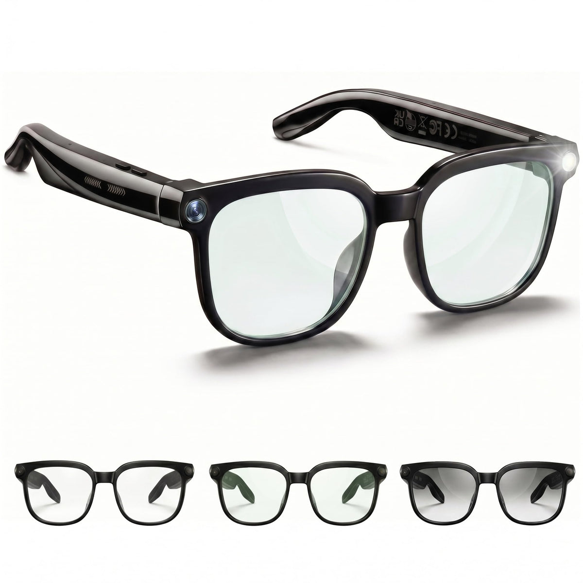 Lucky Miner AI Smart Glasses front view capturing hands-free 1080p video for daily moments