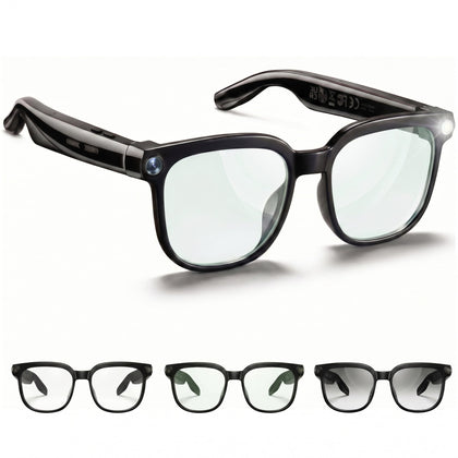 Lucky Miner AI Smart Glasses front view capturing hands-free 1080p video for daily moments