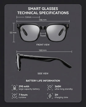 Lucky Miner AI Smart Glasses IP65 waterproof rating for rugged travel