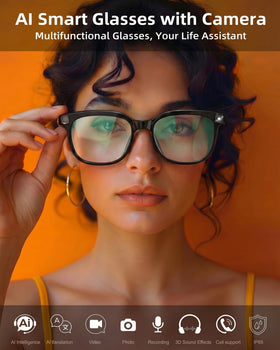 Lucky Miner AI Smart Glasses side view showcasing wearable design for all-day AI help