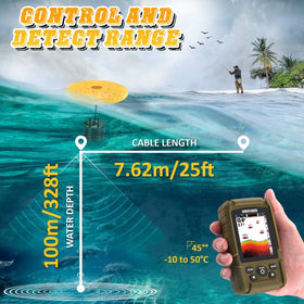 LUCKY sonar transducer 125khz beam aids fish detection from a distance