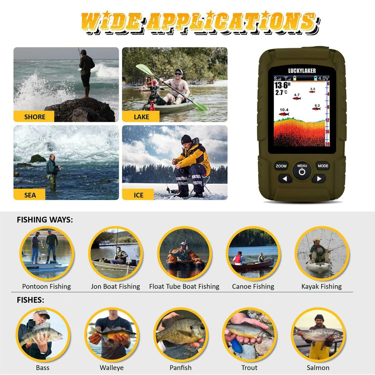 LUCKY USB rechargeable battery pack for extended fishing sessions