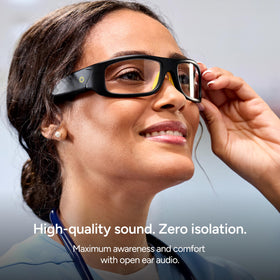 Lucyd Armor open-ear audio system delivers rich sound while keeping users aware of surroundings.