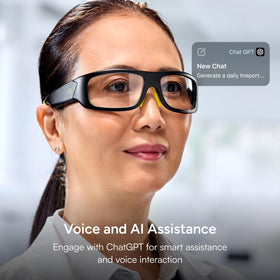 Lucyd Armor open-ear speakers delivering calls and music clearly.