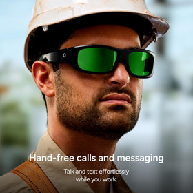 Lucyd Armor open-ear speakers allow hands-free audio while staying aware.