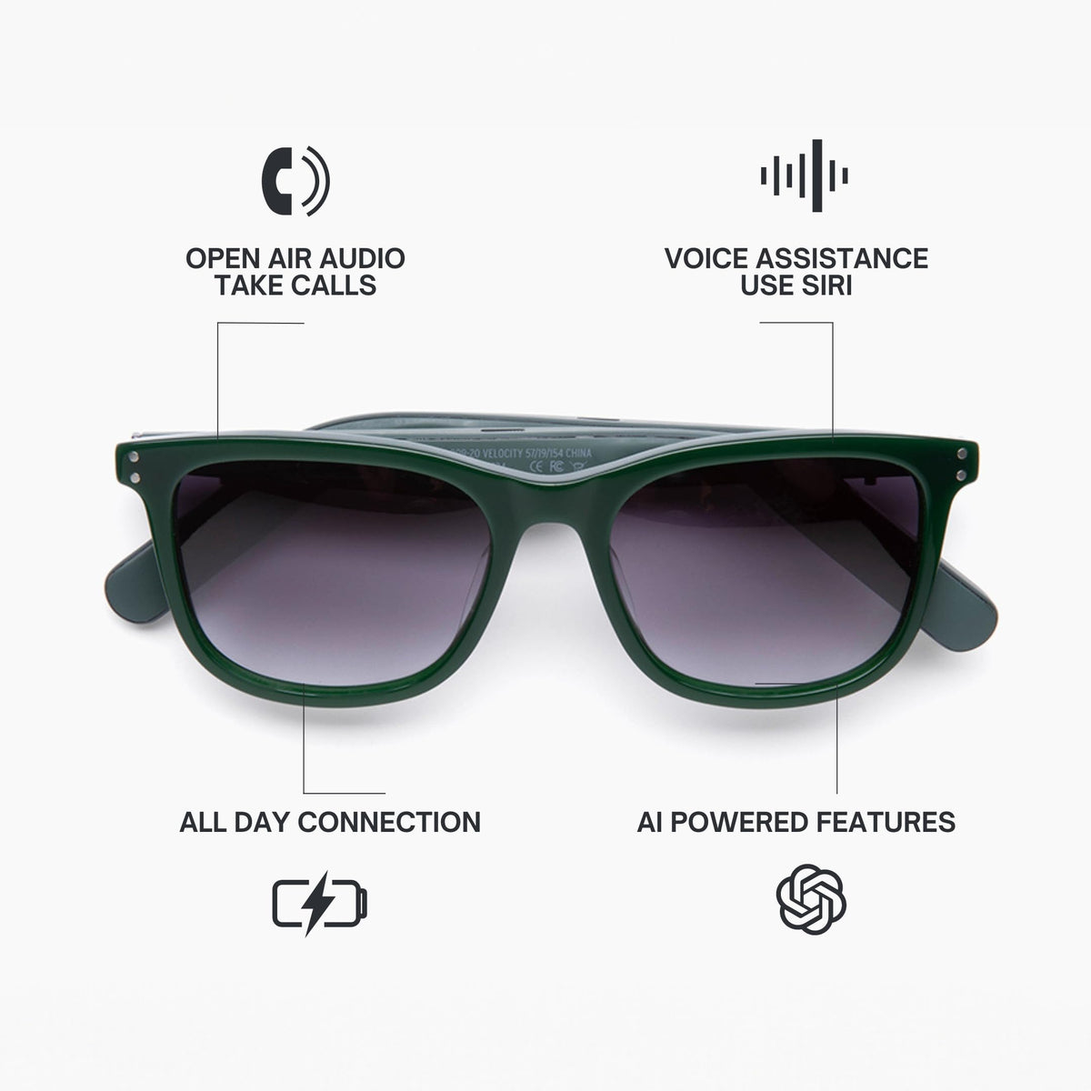 Lucyd Eddie Bauer smart glasses with UV400-lens shield glare in bright sun.