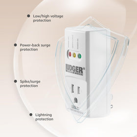 Close-up of LUDGER's fire-resistant shell protecting connected devices.
