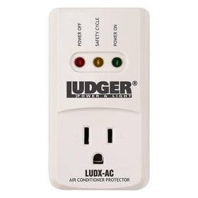 LUDGER Power Surge Protector front view with LED indicators for quick safety checks.