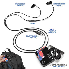 LUDOS Clamor 2 Pro magnetic earbuds for easy storage and quick docking.