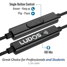 LUDOS Clamor 2 Pro memory foam tip close-up showing ergonomic seal.