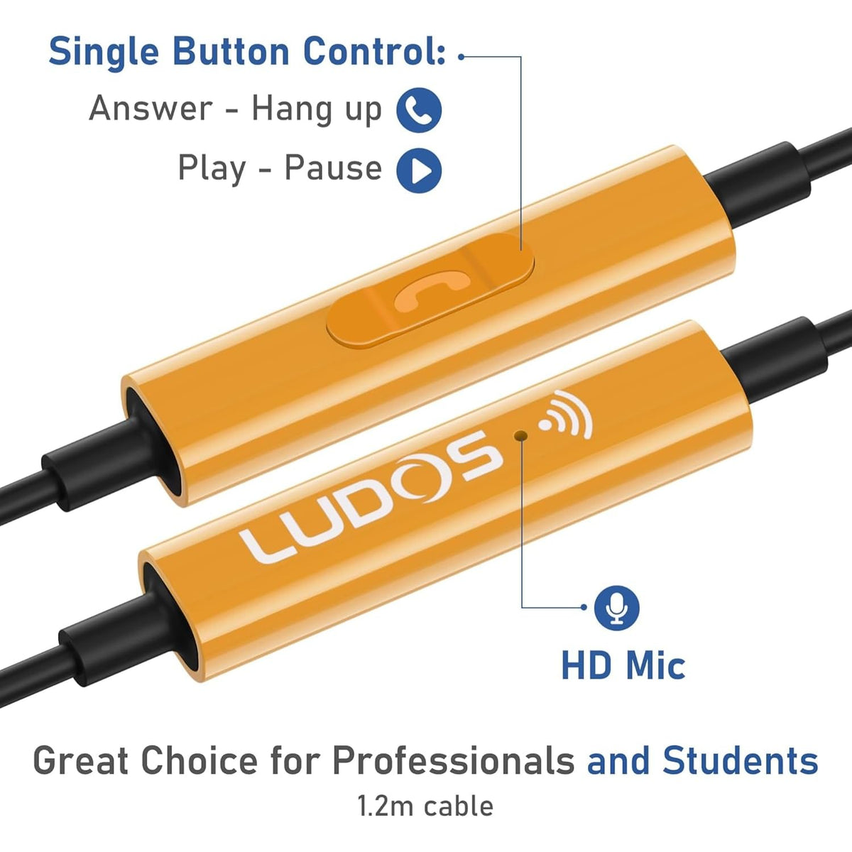 LUDOS Clamor earbud detail displaying driver housing and comfortable fit for long listening