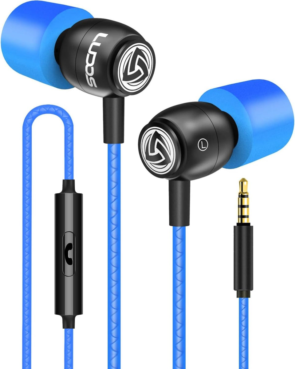 LUDOS Clamor earbuds blue casing for secure, comfortable daily listening