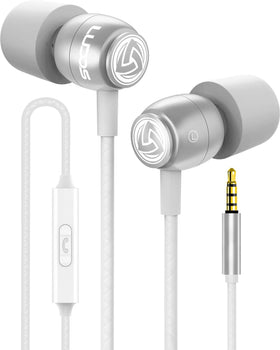 LUDOS Clamor earbuds with noise isolation for focused listening in white