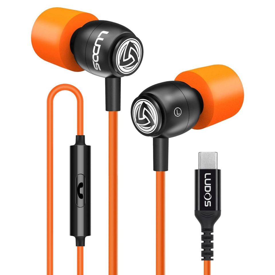LUDOS Clamor front packaging showing earbuds and features for confident purchase