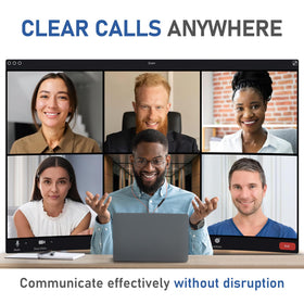LUDOS microphone remote detail with controls for clear call handling