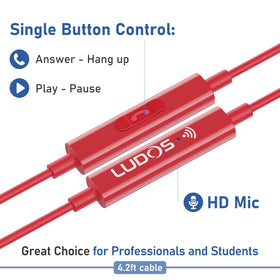 LUDOS FEROX USB-C earphones cable designed to resist tangles.