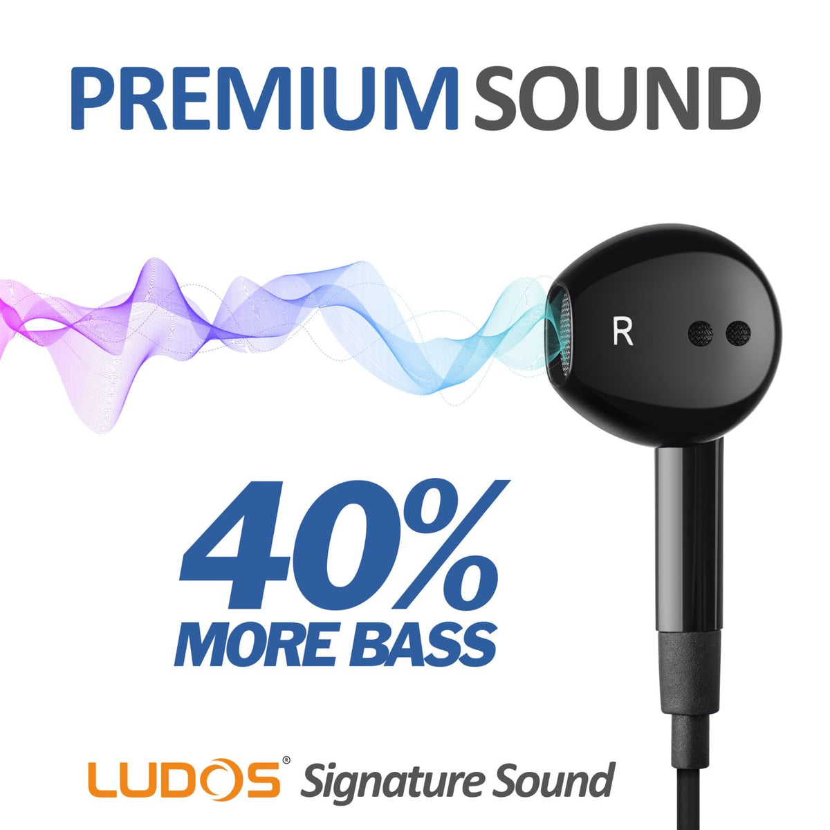 LUDOS FEROX USB-C earphones comfortable fit during long use