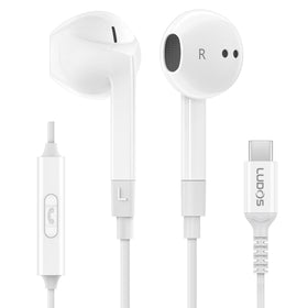 LUDOS FEROX USB-C headphones angled front view for immersive listening on the go