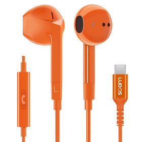 LUDOS FEROX USB-C headphones front view for versatile device compatibility