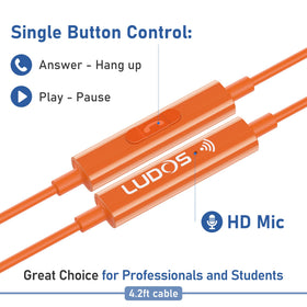 LUDOS FEROX USB-C headphones in case for portable storage