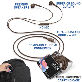 LUDOS FEROX USB-C headphones wide compatibility with multiple devices