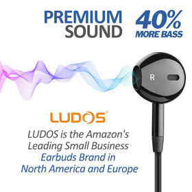 LUDOS NOVA earbuds anti-tangle cable length 4.2 feet.