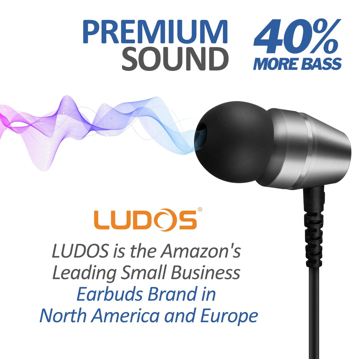 LUDOS OMNITONE cable length 4.2 ft enables flexible setup.