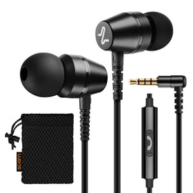 LUDOS OMNITONE earbuds close-up showing a reliable wired connection for crisp sound.
