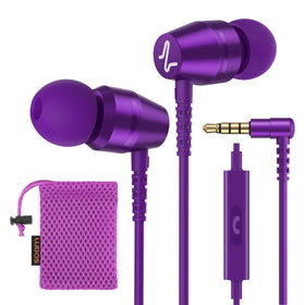 LUDOS OMNITONE earbuds in-ear design with purple finish for comfortable long listening.