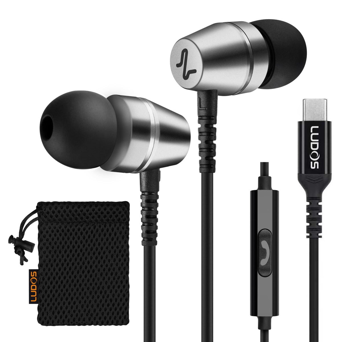 LUDOS Omnitone headphones front view showing compact design for everyday listening.