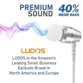 LUDOS OMNITONE noise isolation feature depicted for focused listening in public.