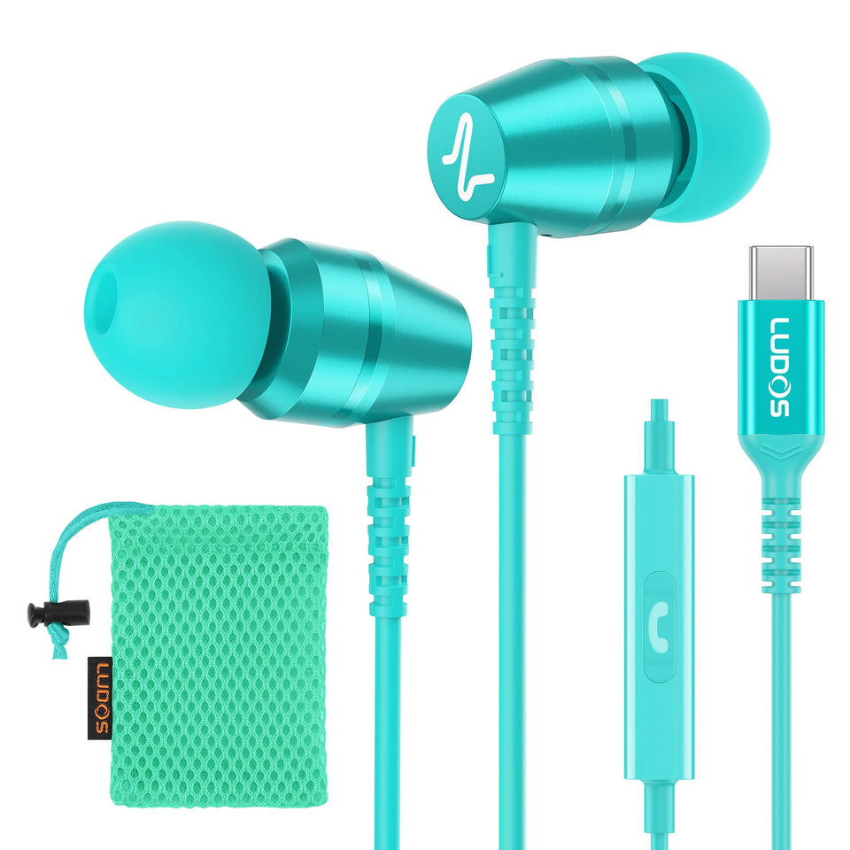 LUDOS OMNITONE USB-C headphones ideal for iPhone usage with crisp audio on the move.