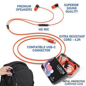 LUDOS inline microphone detail for clear calls and easy controls