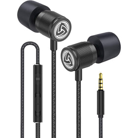 LUDOS Ultra wired earbuds black closeup showing compact design and comfort
