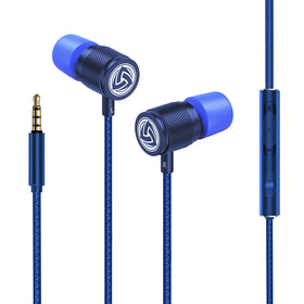 LUDOS Ultra wired earbuds blue students using them for study and calls.