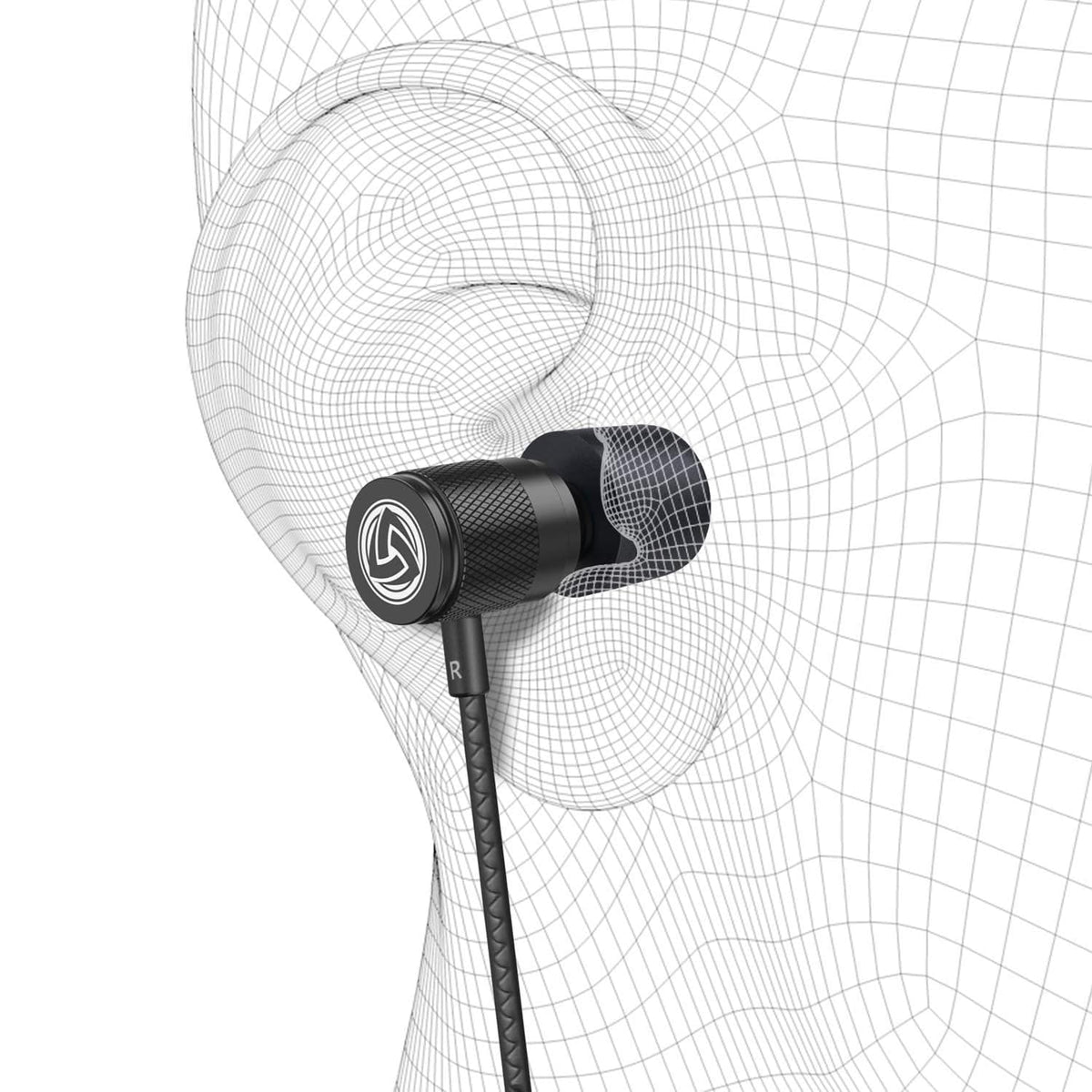 LUDOS Ultra wired earbuds compatible with iPhone and Samsung devices