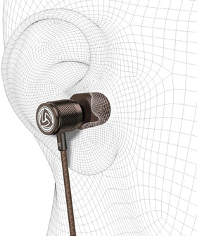 LUDOS Ultra wired earbuds drawstring bag included for easy storage.