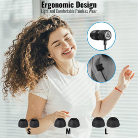 LUDOS Ultra wired earbuds four-point-two-foot cable for flexible use