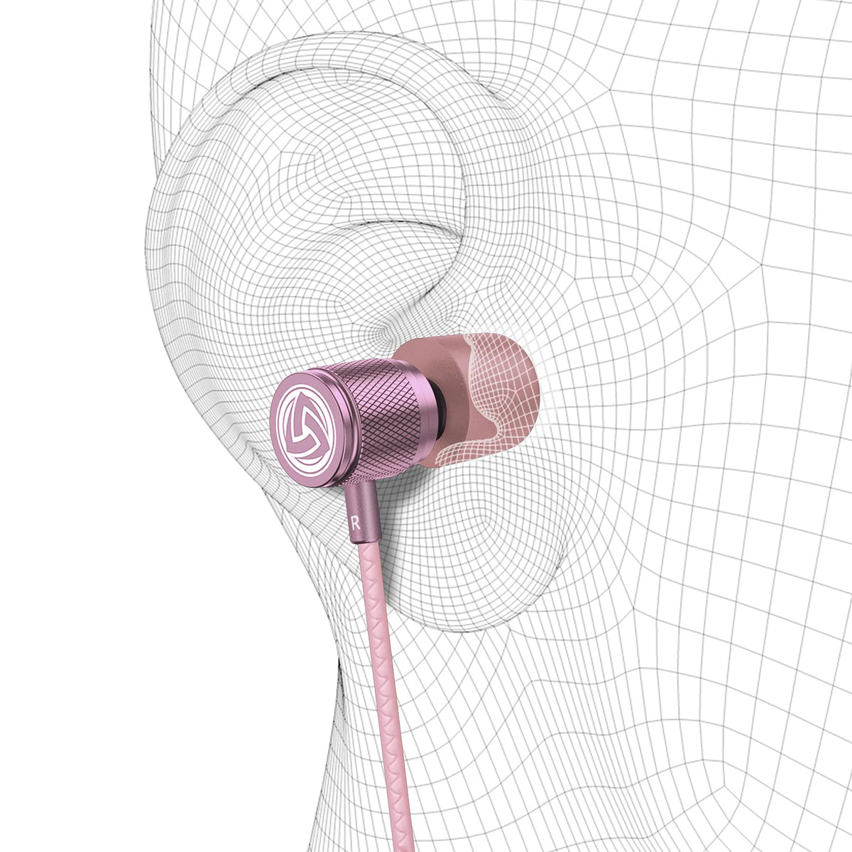 LUDOS Ultra Wired Earbuds padded drawstring bag included