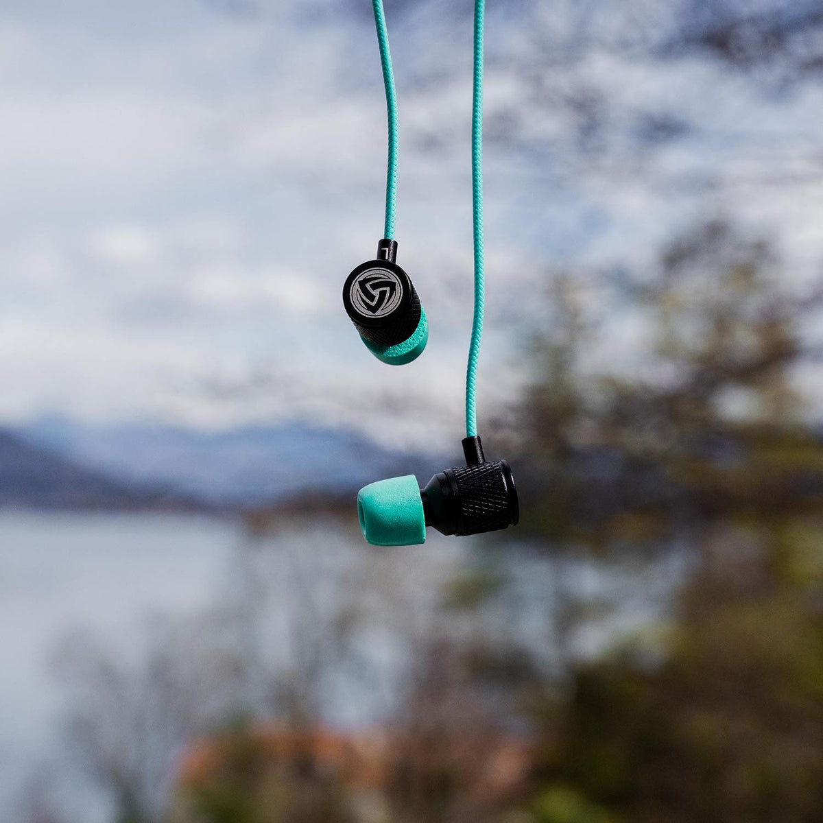 LUDOS Ultra wired earbuds turquoise 4.2 ft cord for flexible movement