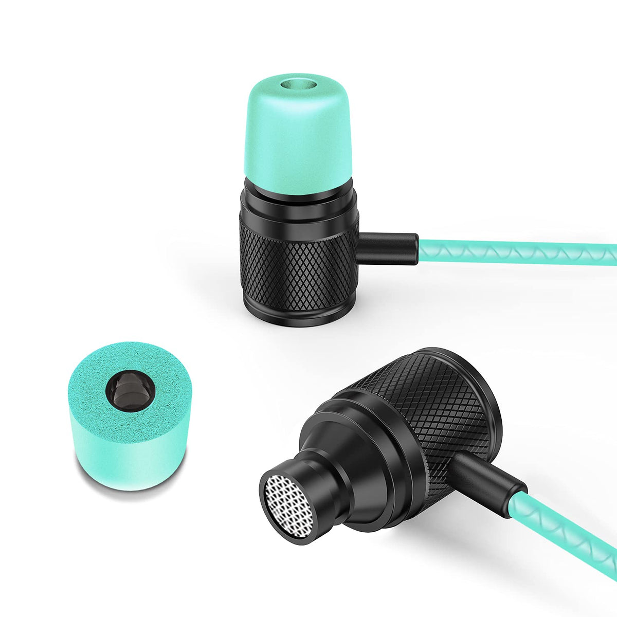 LUDOS Ultra wired earbuds turquoise use scenario for daily activities