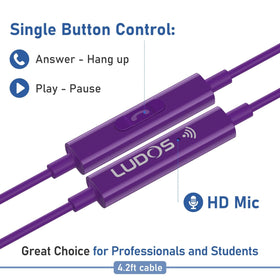 LUDOS Zenith purple accented headphones highlighting stylish design.