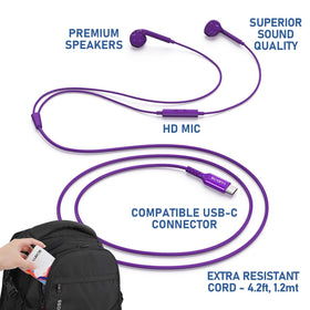 LUDOS Zenith USB-C headphones close-up plug and cable detail.