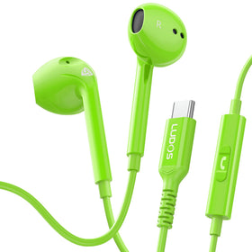 LUDOS Zenith USB-C headphones, front view, crisp audio for calls and music.