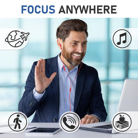 LUDOS Zenith USB C headphones with microphone and controls for hands-free calls
