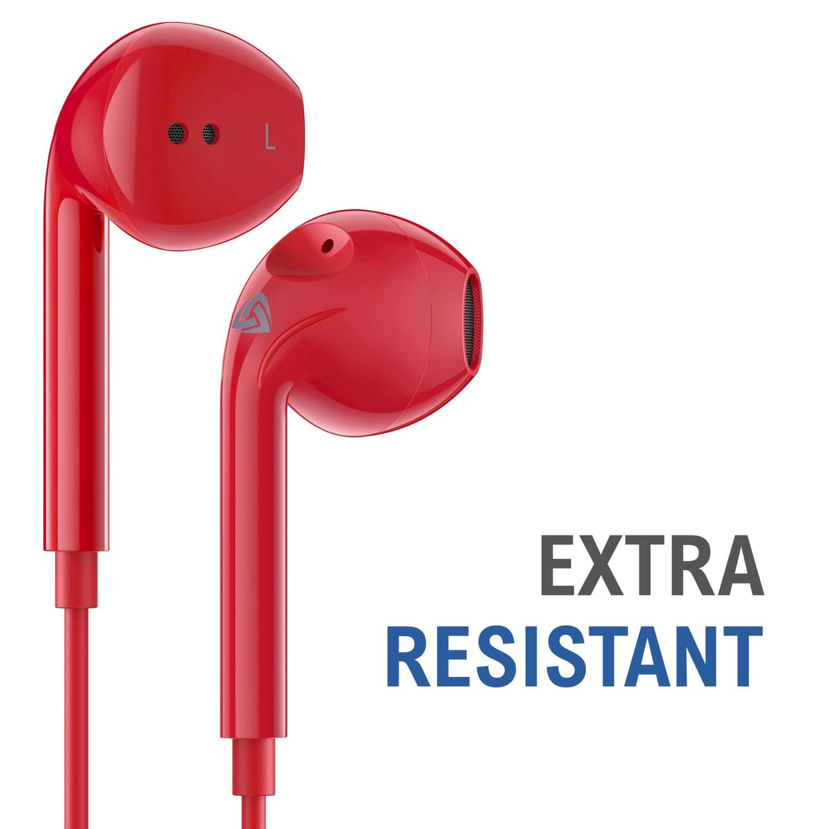LUDOS Zenith USB C headphones on red background with glossy finish