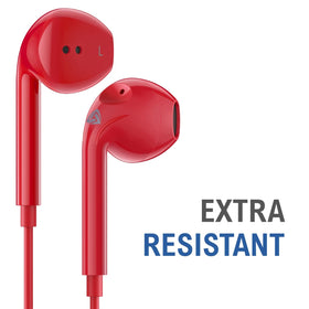 LUDOS Zenith USB C headphones on red background with glossy finish